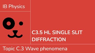 C3.5 HL Single slit diffraction [IB Physics HL]