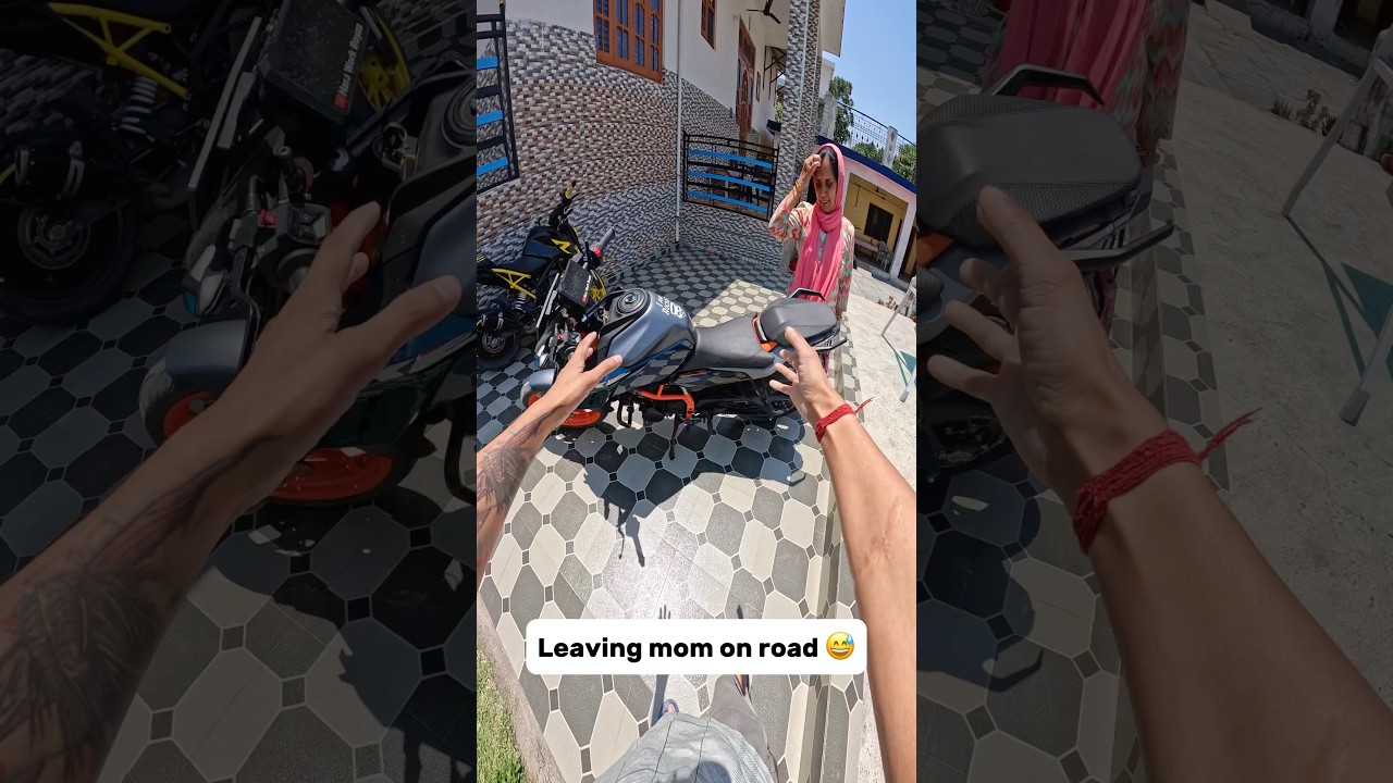 Leaving my mom on road 😱