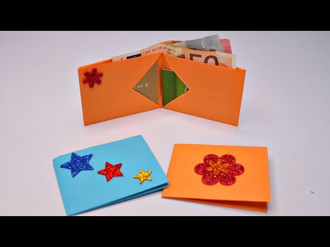 DIY Оригами Кошелёк из бумаги. Как сделать бумажный кошелёк