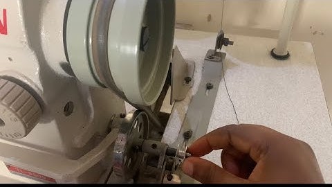 How to thread bobbin using bobbin roller on industrial machine (Two lion)