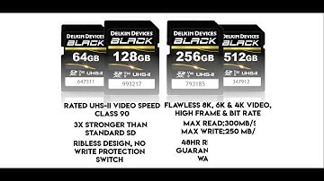 Black SD UHS-II (V90) Memory Cards | Overview