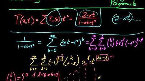 Generating Functions and the Chebychev Polynomials, Part 2