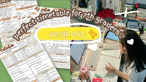 perfect timetable for Nepali 7th graders♡