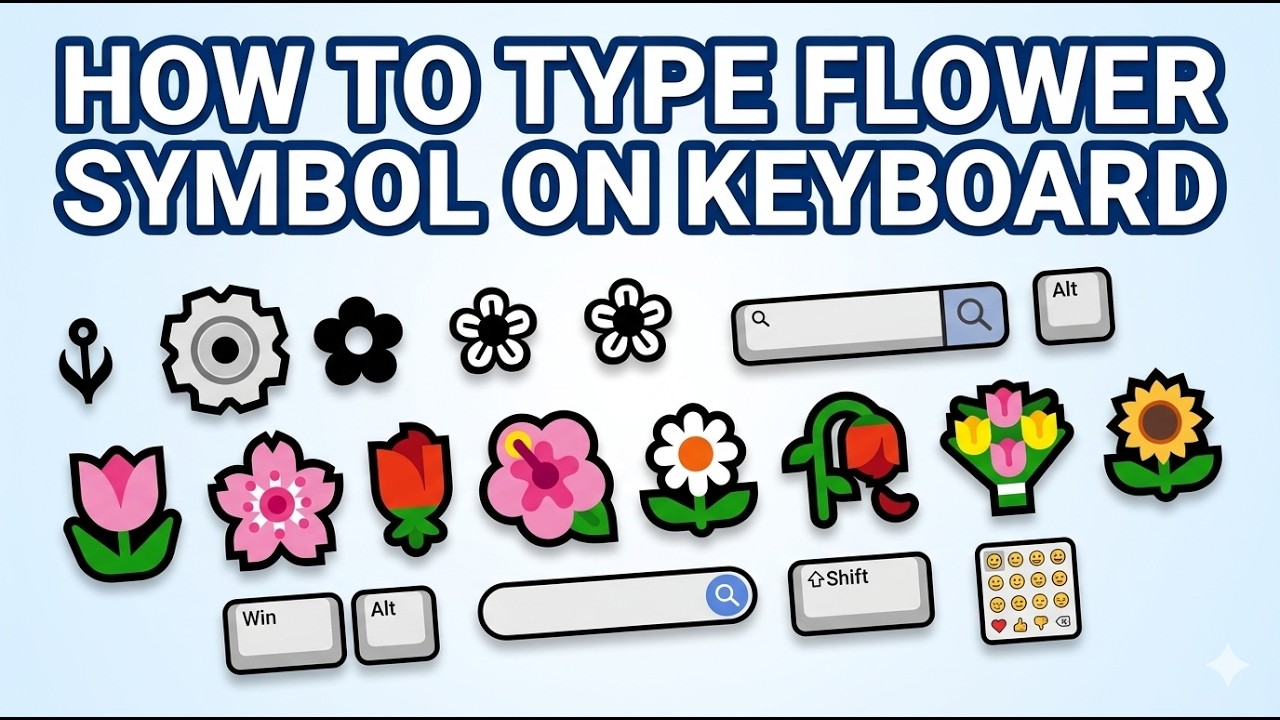 How to Type Flower Symbol on Keyboard - YouTube