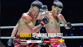 2 INSANE SPINNING BACK FISTS IN ONE MATCH! Thway Lin Htet drops Rocky twice screenshot 1