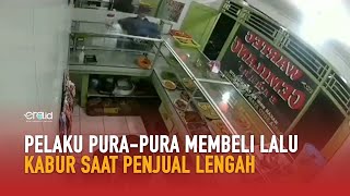 Aksi Pencurian Kotak Amal di Warteg, Terekam Kamera CCTV
