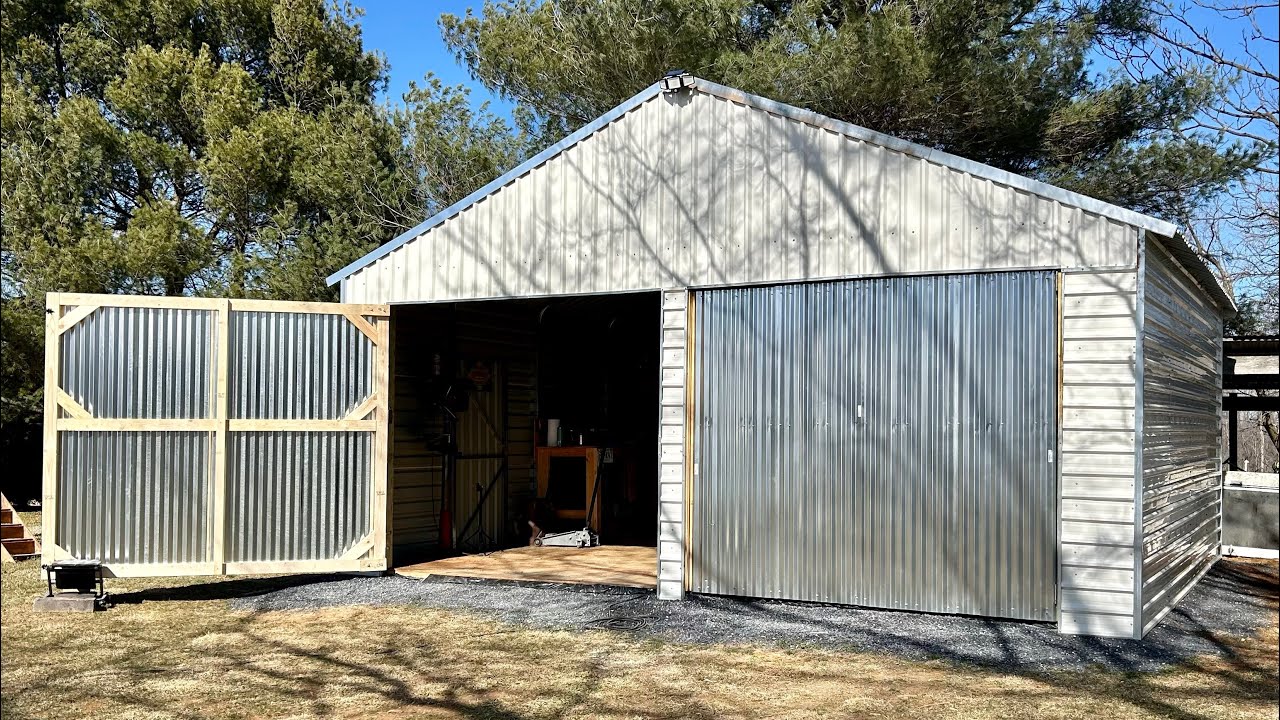 Easy Barn Door Build for Metal Garage