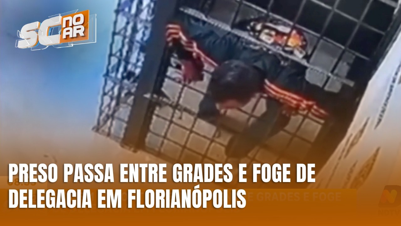 Homem se contorce e consegue fugir de cela em Florianópolis