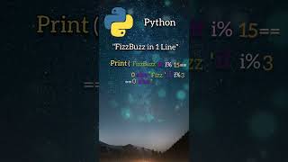 " FizzBuzz in 1 line " (Coding Challenge) #pythonprogramming #pythoncoding #short #viral #highlight