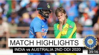 India Vs Australia 2nd One Day International Highlights 2020 Youtube