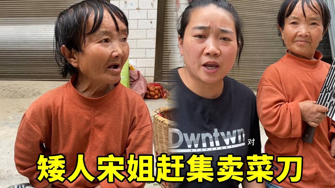 矮人宋姐赶集卖菜刀，这菜刀不仅切菜好用，还便宜！#农村生活#袖珍人