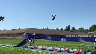 Evel Knievel epic jump over 20 trucks with California Creations Stunt Cycle
