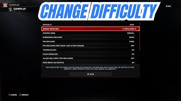 How to Change DIFFICULTY in WWE 2K25