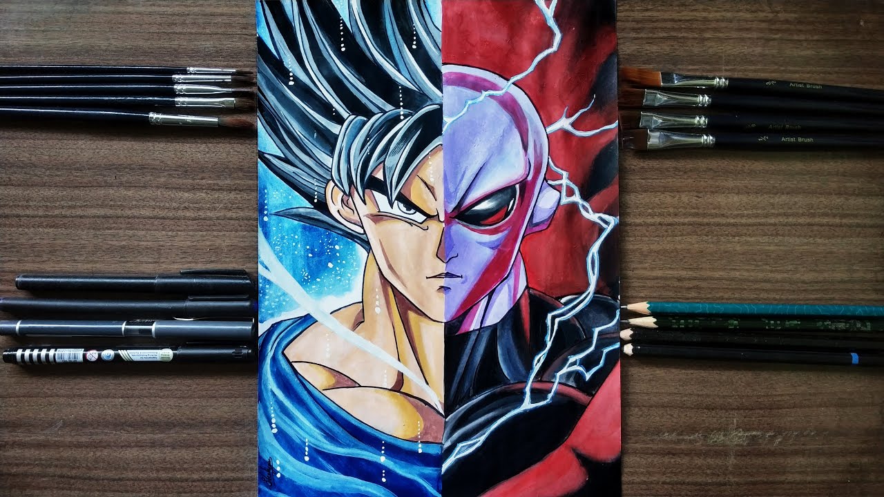 Speed Drawing - Goku Ultra Instinct!! ( Goku vs Jiren ) 