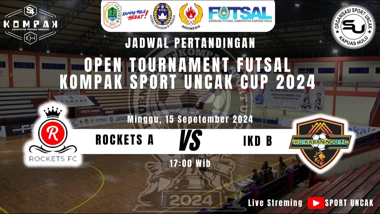 LIVE - ROCKETS. A (Vs) IKD KABANINDO ‼️ Tournament Futsal KOMPAK SPORT UNCAK CUP 2024