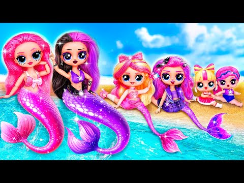 Tatlı Denizkızı ve Rockçı Kardeşler Büyüyor! Denizkızı Kendin Yap Videoları & LOL OMG El Sanatları