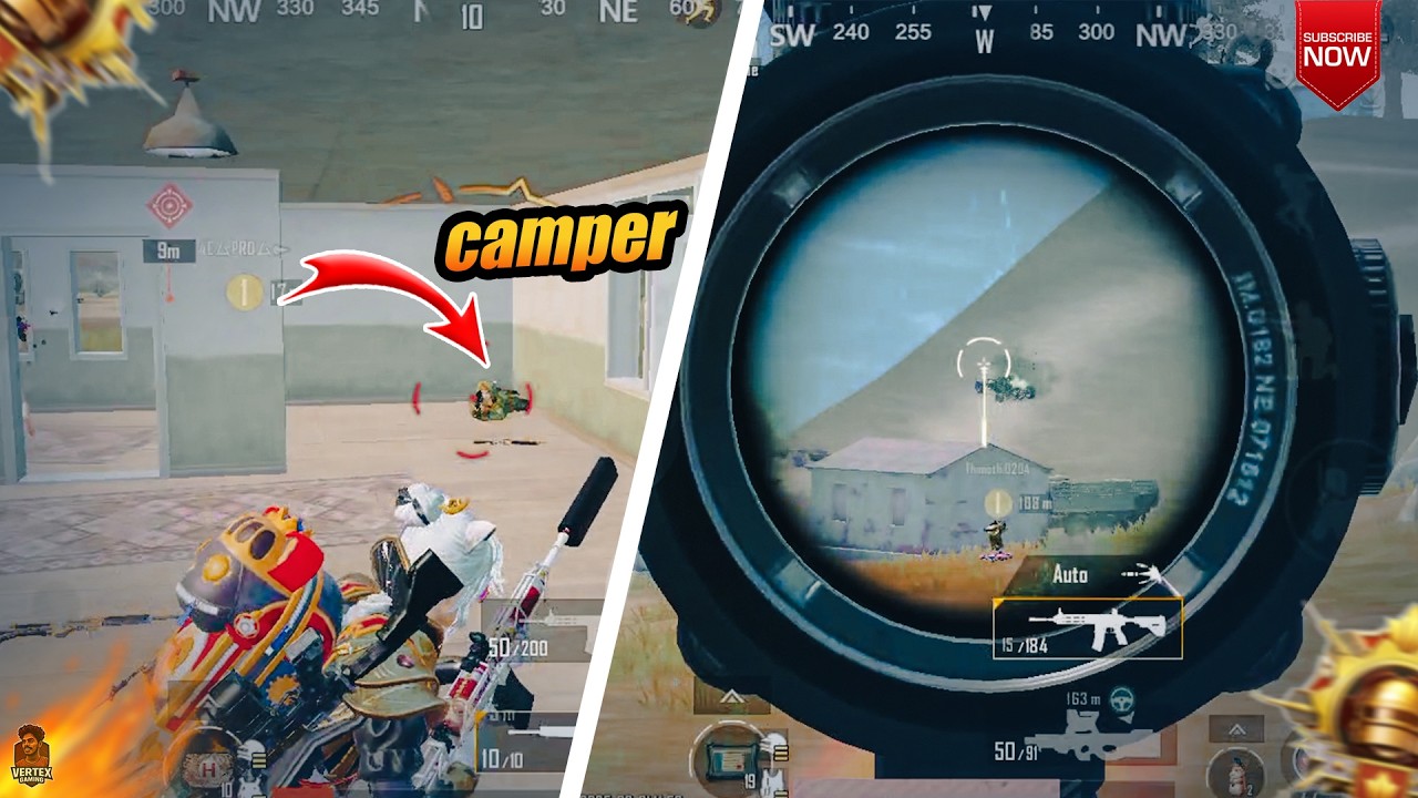 Full Intense BGMI Action🔥| Ultimate Gameplay |🔥Intense 1v4 Clutch | Camper😱 | Vertex Gaming⚡⚡