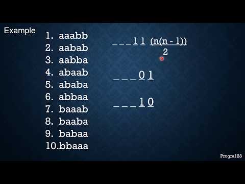 Hidden Gauss Sum | basic string processing | working with indices | K-th beautiful string.