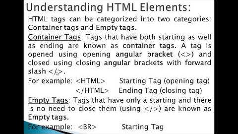 Introduction to HTML Ch-5 Part-1 Class-7