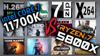 Intel i7 11700K vs Ryzen 7 5800X Benchmarks – 15 Tests 🔥