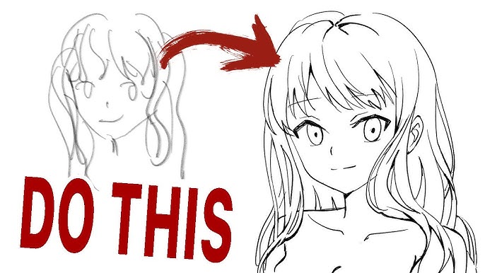 How to draw female anime hair [slow tutorial] three styles 