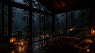 🌧️ Torrential Forest Rain for Deep Sleep, Cozy House in the Woods