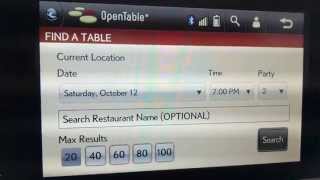 Lexus App Suite - Open Table - Explanation screenshot 3