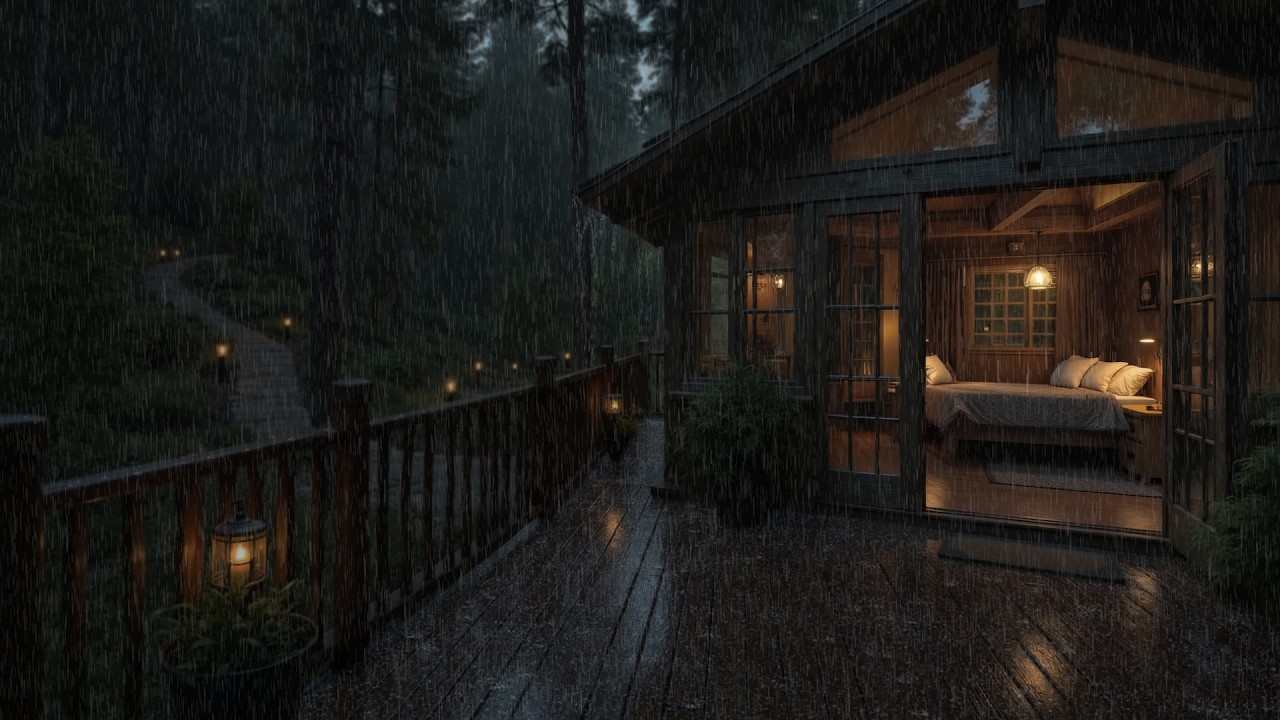 Ночной Лесной Дождь Для Глубокого Сна 🌧️ | Нежный Дождь, Снимающий Стресс И Избавляющий От Бессонни