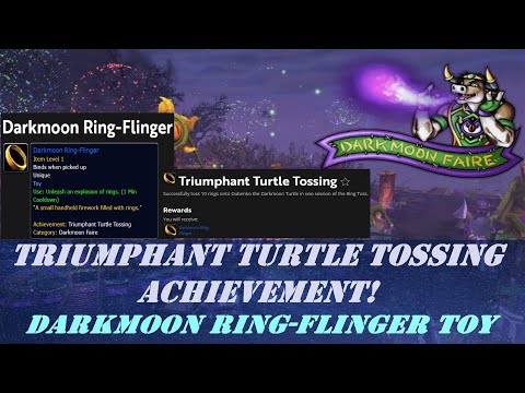 Triumphant Turtle Tossing! Wow Achievement | Darkmoon Ring-Flinger Toy | Darkmoon Faire Event