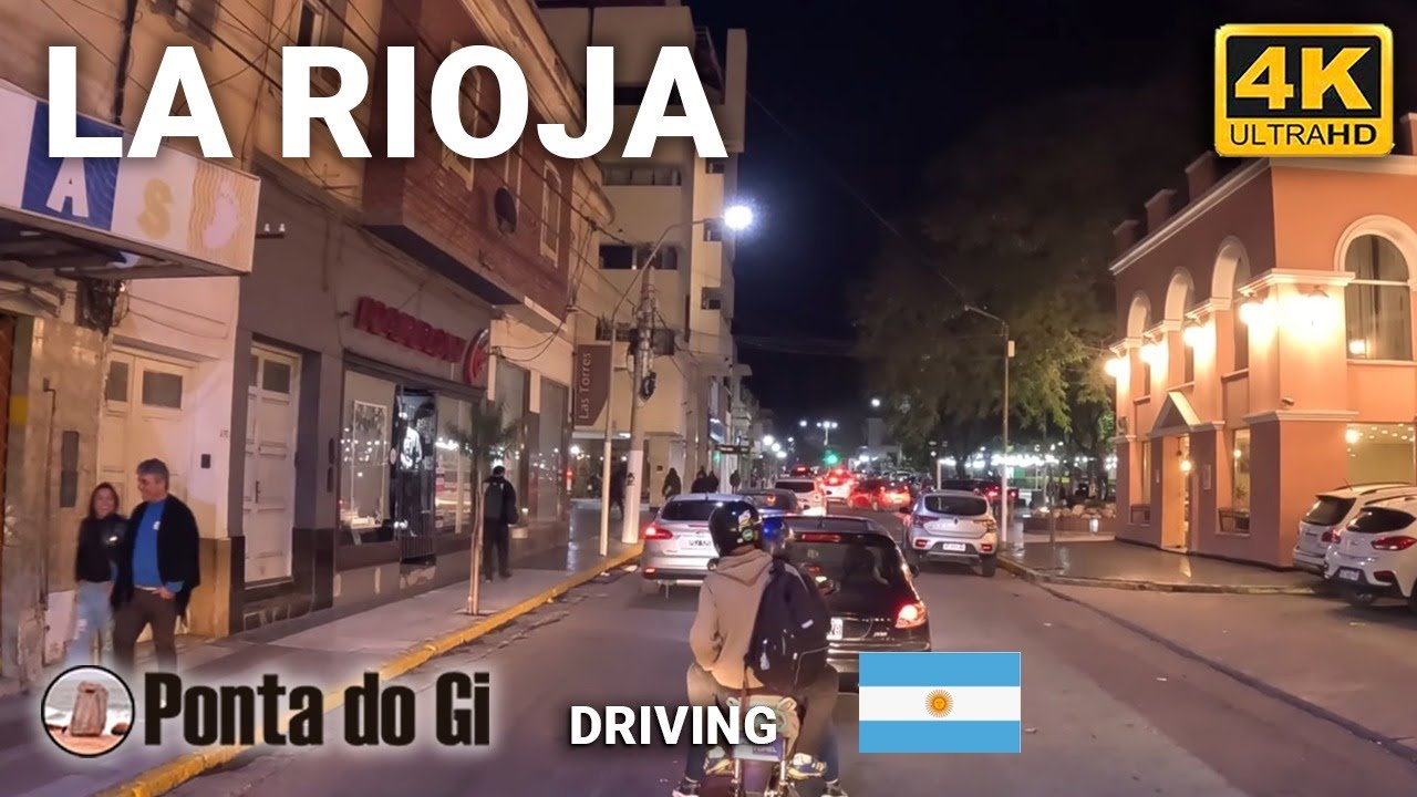 CIUDAD de LA RIOJA #driving TOUR 4K INVIERNO 2024 [CENTRO de NOCHE] NOROESTE de ARGENTINA