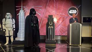 Hayden Christensen lights up the Empire State Building for the Star Wars Imperial March