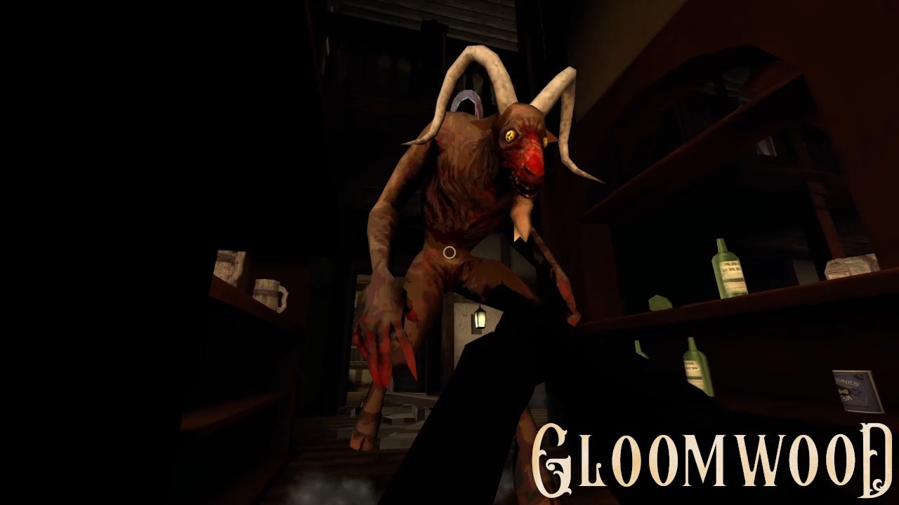 Gloomwood - Checking Out The Ruined Chapel and Entering The Slaughtered Goat Tavern