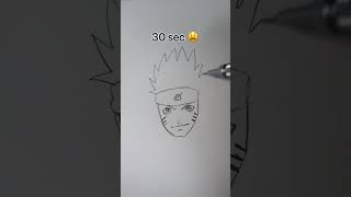 How to Draw Naruto in 10sec, 10mins, 10hrs #shorts