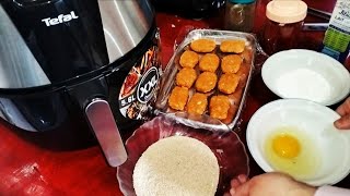 طريقة عمل ناجتس الدجاج في القلاية الهوائية TEFAL