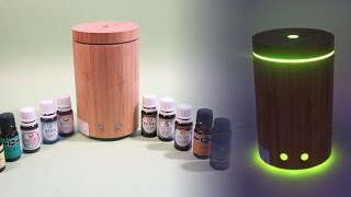 Real Bamboo Diffuser w/ Remote Control (The BEST Oil Diffuser) (Syntus Essential Oil Diffuser)