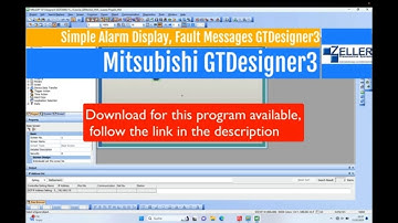 Simple Alarm Display Fault Messages Mitsubishi GTDesigner3 Including Download#1
