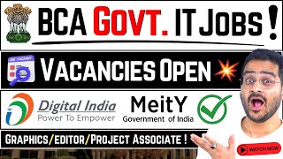 💥Govt. IT Jobs After BCA 🤩 DON'T MISS! Sarkari Jobs BCA, MEITY Portal! #BCAJobs #ITJobs #GovtJobs screenshot 5