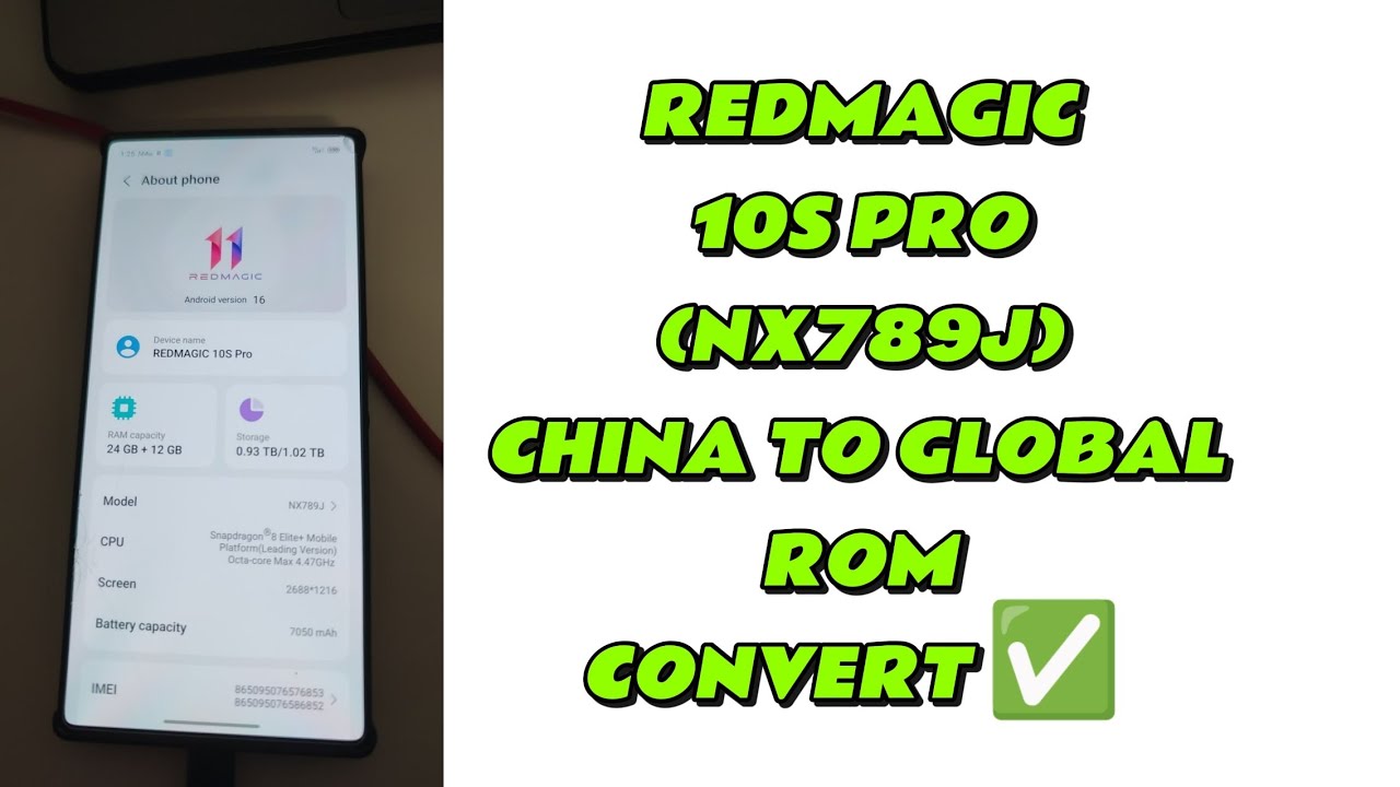 REDMAGIC 10S PRO (NX789J) CHINA TO GLOBAL ROM CONVERT☑️🆗NO NEED