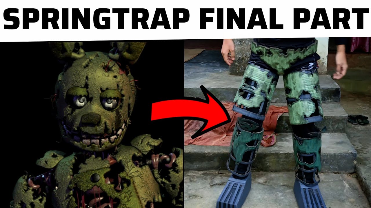 Springtrap Final Part Full Leg Build Tutorial - YouTube