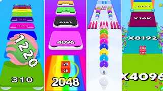MEGA 2048 BATTLE 😱🔥 Ball Run vs Jelly Run vs Cube Run vs Rolling Ball | ALL-IN-ONE Gameplay! screenshot 2