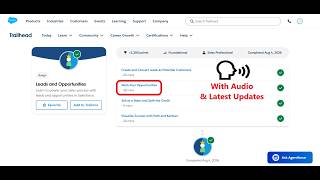 Work Your Opportunities | Leads and Opportunities | Trailhead | Salesforce | Virtual Internship