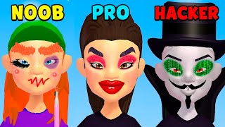 NOOB vs PRO vs HACKER - Perfect Makeup screenshot 1