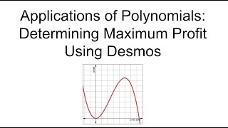 Applications of Polynomials: Locating the Maximum Profit with Desmos