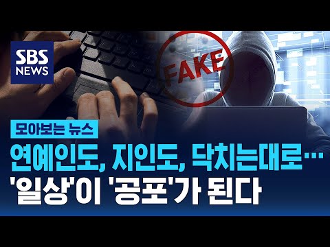 이렇게 자르고 저렇게 붙여서는…&amp;#39;딥페이크&amp;#39; 음란물 근절 못하나 / SBS / 모아보는 뉴스