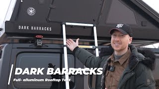 Dark Barracks  Premium Full Aluminum Rooftop Tent [Kickstarter, crowdfunding, Indiegogo]