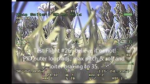 Flip Vector OSD 2DH Loiter & ESC Saturation Issues