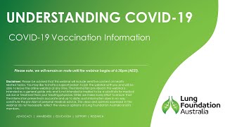 Understanding COVID-19 Webinar Series: COVID-19 vaccine information