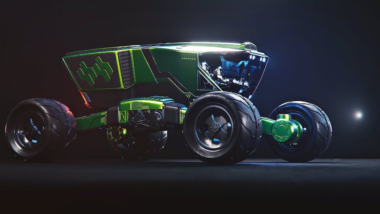 3D Coat design and modeling planetary buggy