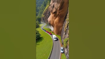 Terrifying Landslide Suddenly Blocks Main Road!
