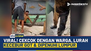 Viral Detik-Detik Lurah Di Medan Masuk Selokan Gegara Didorong Warga Ntv Crime